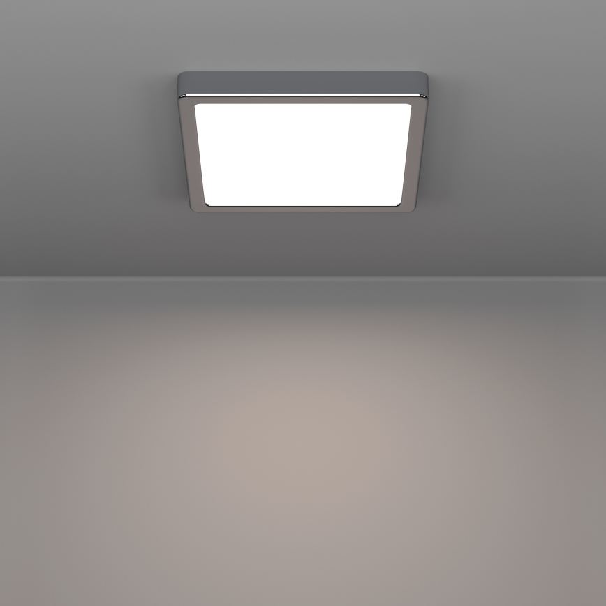 Eglo - LED-badrumstaklampa LED/10,5W/230V 2700/4000/6500K 22x22 cm IP44 glänsande krom