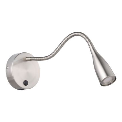 Eglo - LED flexibel vägglampa med USB LED/3,8W/230V matt krom
