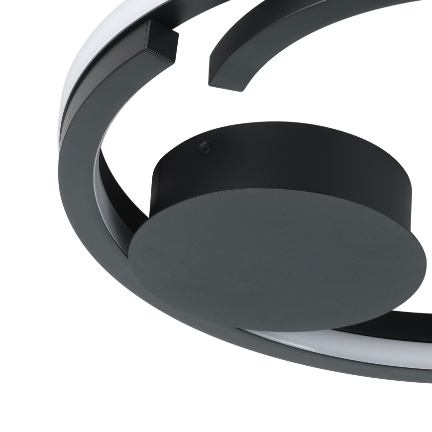 Eglo - LED dimbart taklampa 2xLED/20W/230V 2700–6500K Ø 48 cm svart + fjärrkontroll