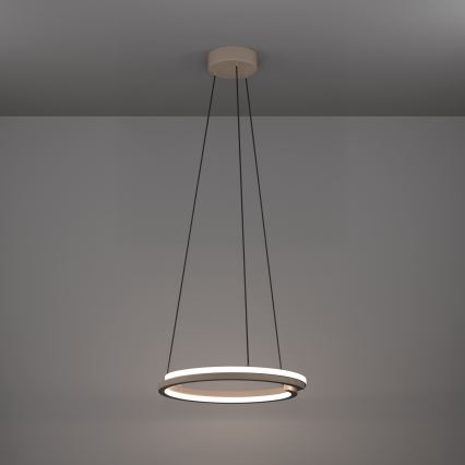 Eglo - LED-dimmbar pendellampa på vajer 2x LED/20 W/230 V 2700–6500 K Ø 48 cm beige + fjärrkontroll