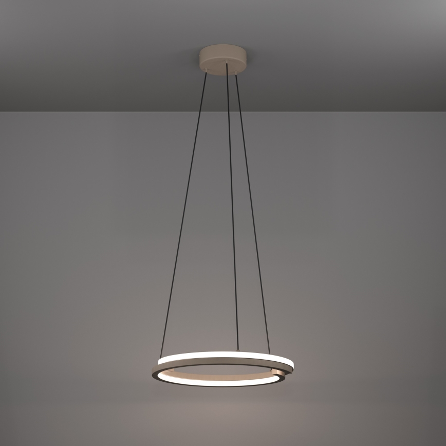 Eglo - LED-dimmbar pendellampa på vajer 2x LED/20 W/230 V 2700–6500 K Ø 48 cm beige + fjärrkontroll