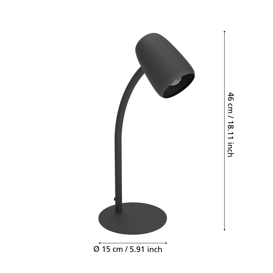 Eglo - Bordslampa 1xE14/18W/230V svart