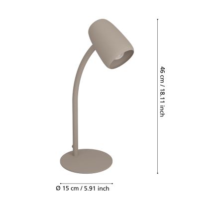Eglo - Bordslampa 1xE14/18W/230V krämfärgad