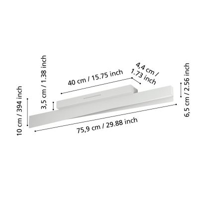 Eglo - LED RGBW dimbar taklampa LED/13W/230V 2700-6500K grå