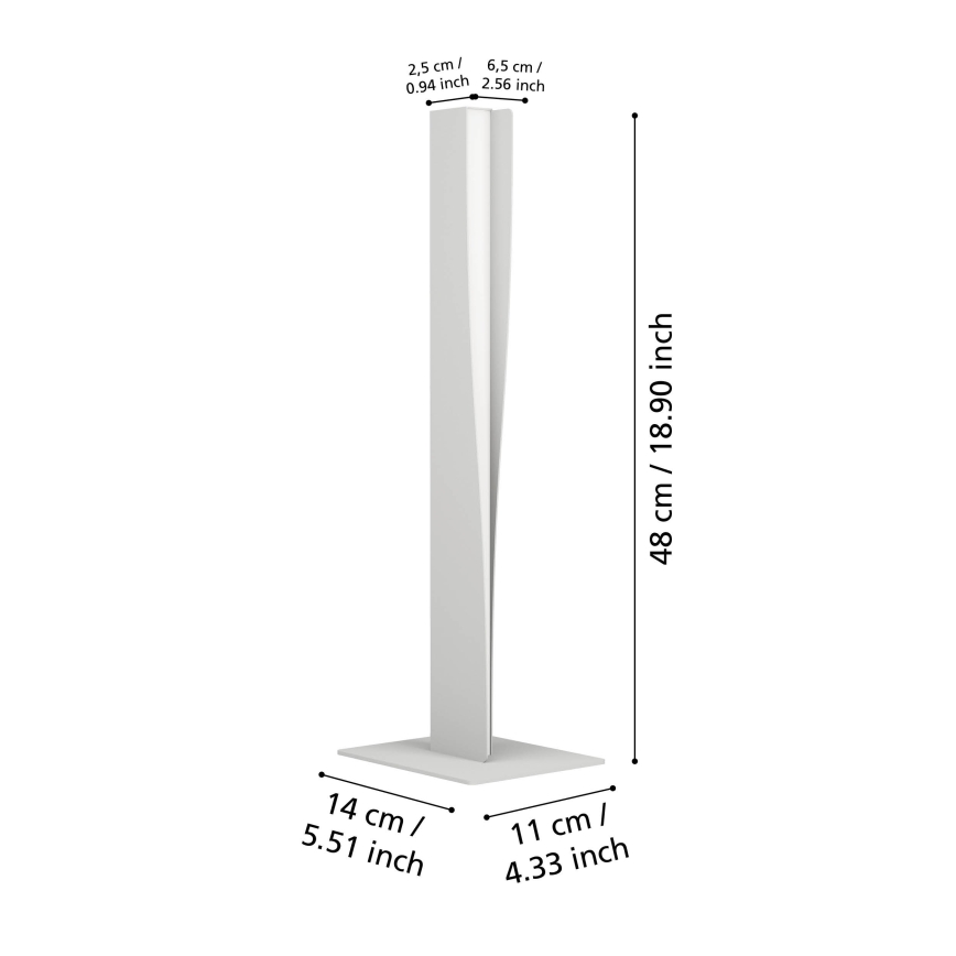 Eglo - LED RGBW Dimbar bordslampa LED/9W/230V 2700-6500K grå