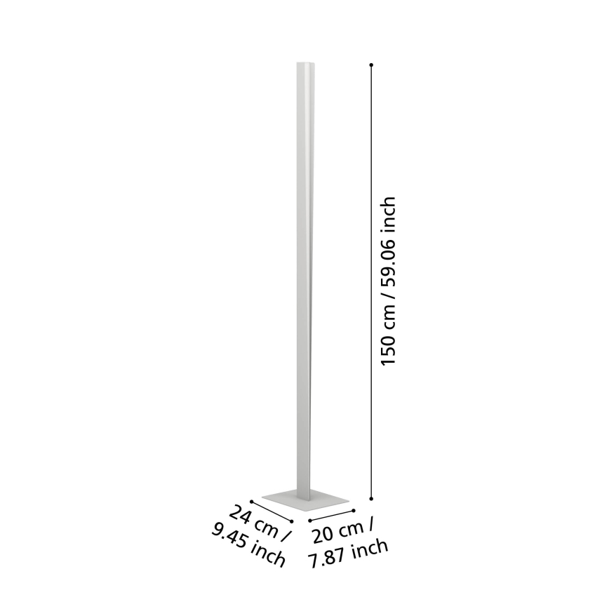 Eglo - LED RGBW dimmbar golvlampa LED/10,5W/230V + LED/15,2W 2700-6500K grå