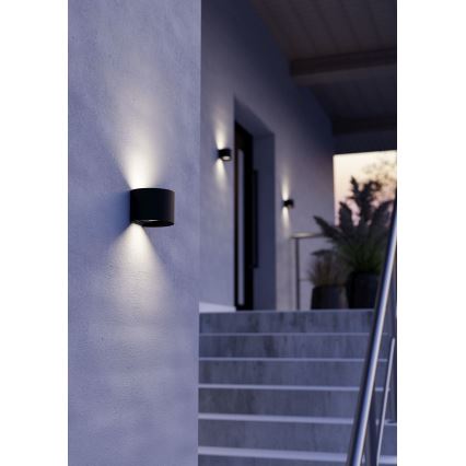Eglo - LED-utomhusvägglampa 2xLED/2,8W/230V IP54 svart