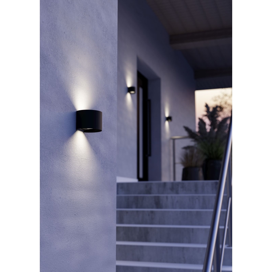 Eglo - LED-utomhusvägglampa 2xLED/2,8W/230V IP54 svart