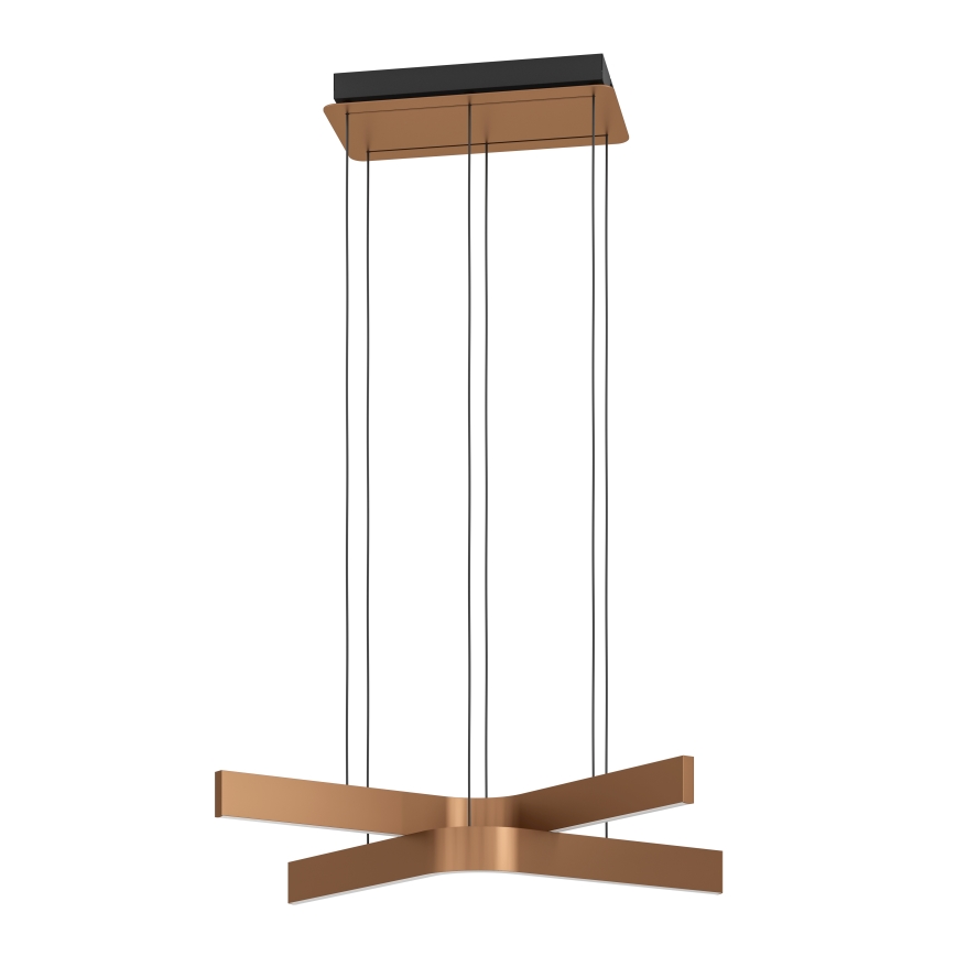 Eglo - LED RGBW dimbar hänglampa med kabel 2xLED/18W/230V koppar/svart