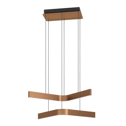 Eglo - LED RGBW dimbar hänglampa med kabel 2xLED/18W/230V koppar/svart