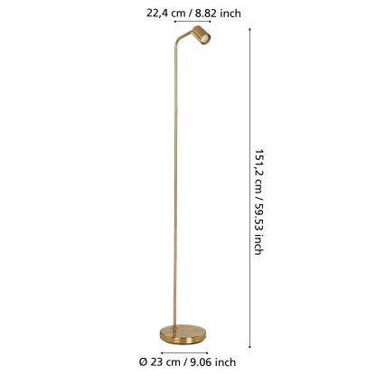 Eglo - Golvlampa 1xGU10/5W/230V guld