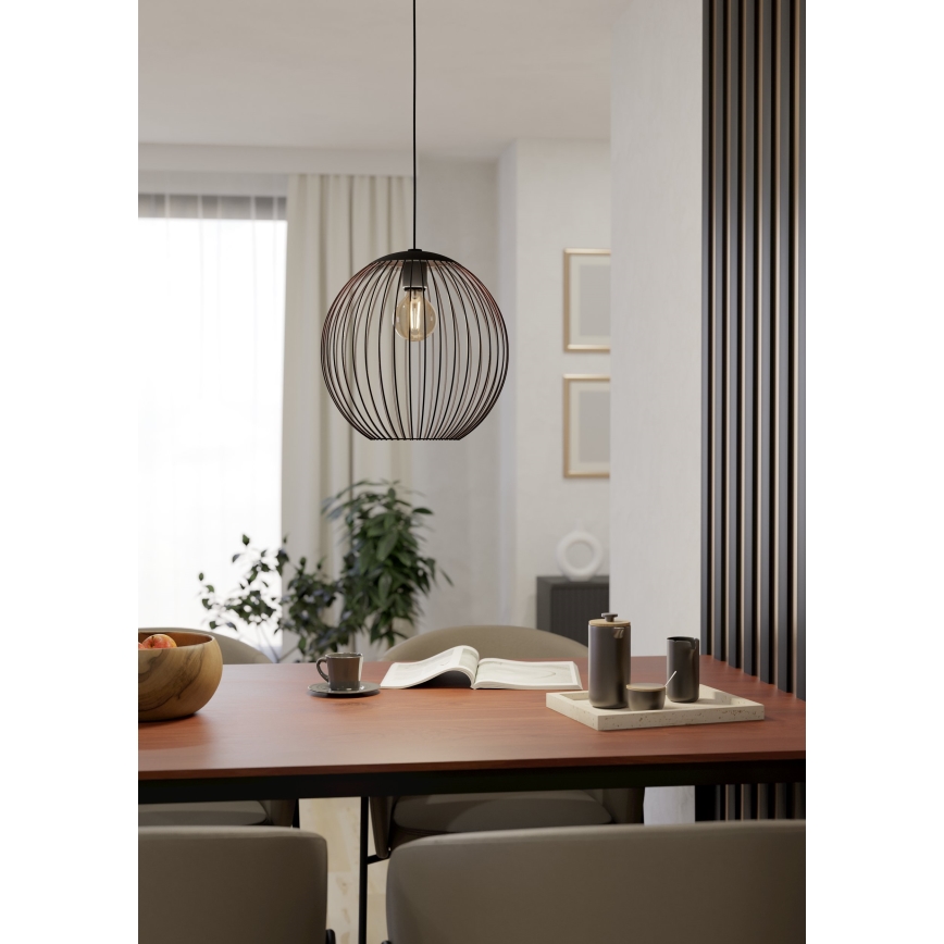 Eglo - Pendellampa på vajer 1xE27/60W/230V svart