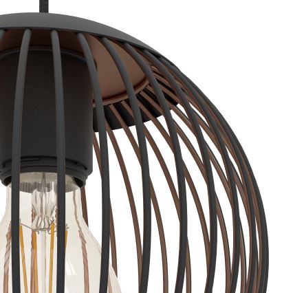 Eglo - Pendellampa på kabel 3xE27/60W/230V svart