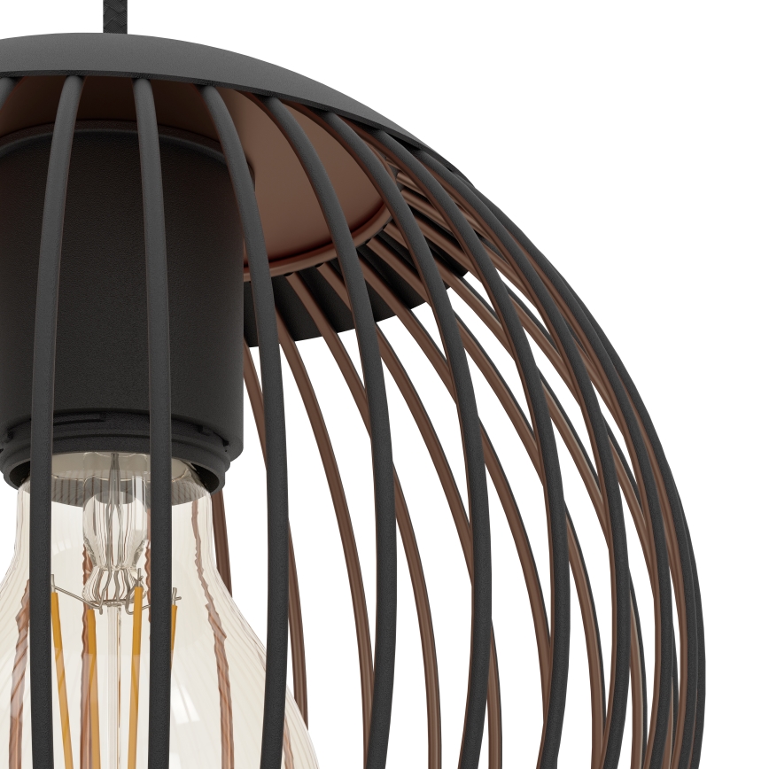 Eglo - Pendellampa på kabel 3xE27/60W/230V svart