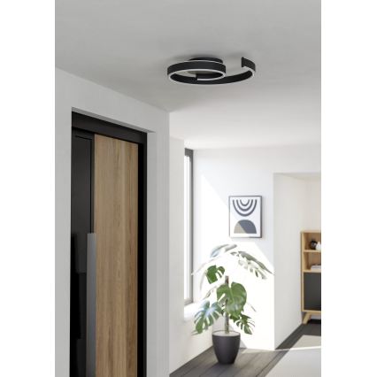 Eglo - LED RGBW dimbar taklampa LED/37W/230V 3000-6500K svart