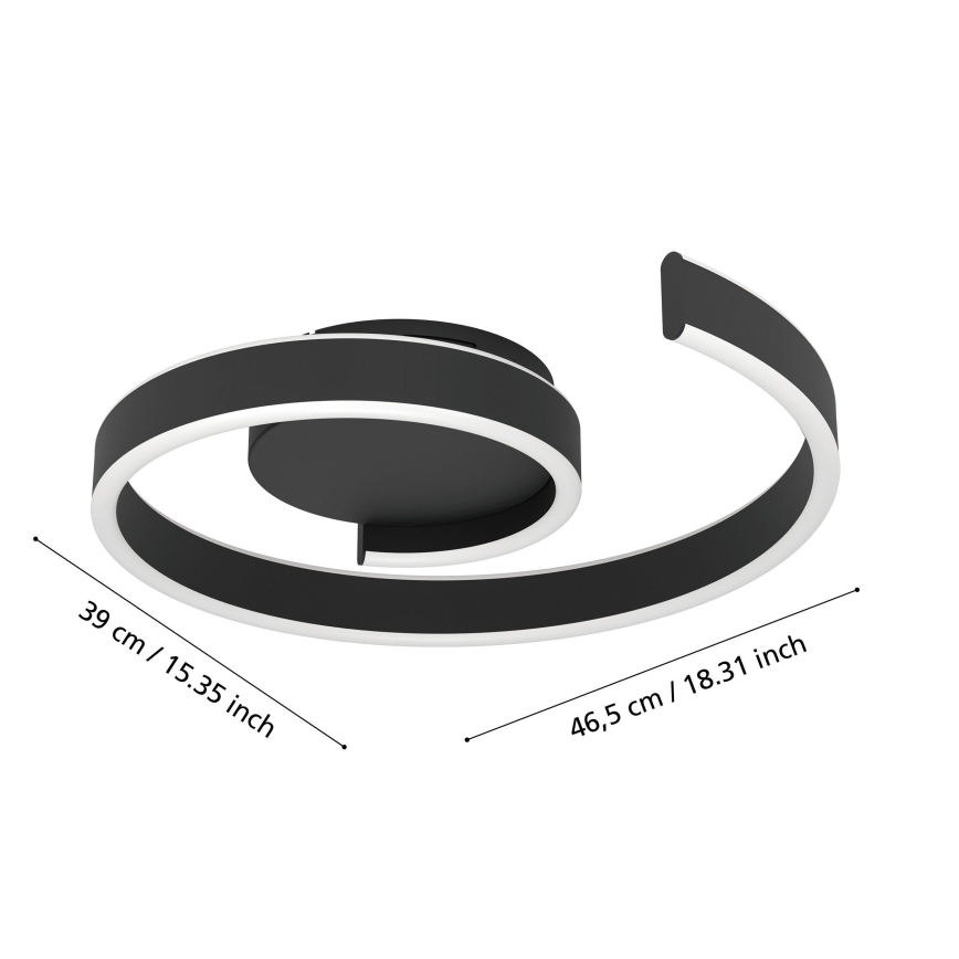 Eglo - LED RGBW dimbar taklampa LED/37W/230V 3000-6500K svart