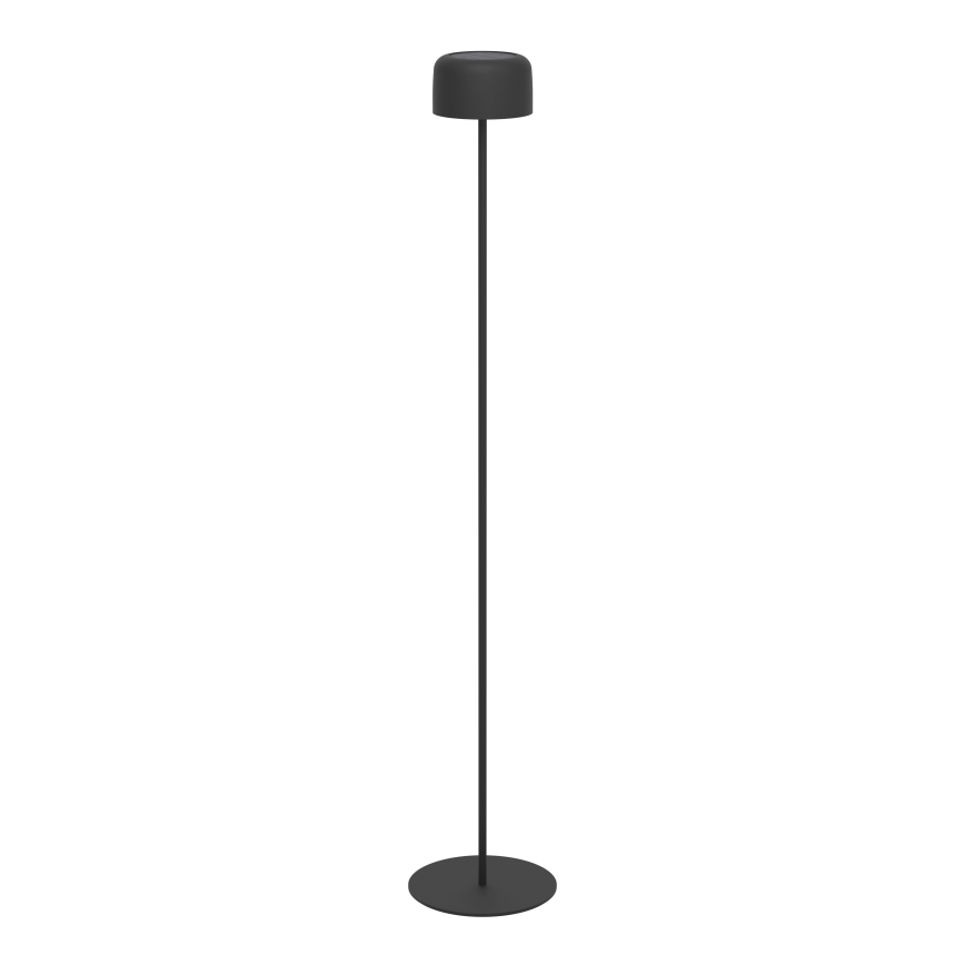Eglo - LED solcellsuppladdningsbar beröringsstyrd golvlampa LED/2,8W/3,7V 1800 mAh IP44 svart