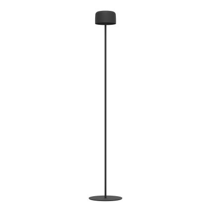 Eglo - LED solcellsuppladdningsbar beröringsstyrd golvlampa LED/2,8W/3,7V 1800 mAh IP44 svart