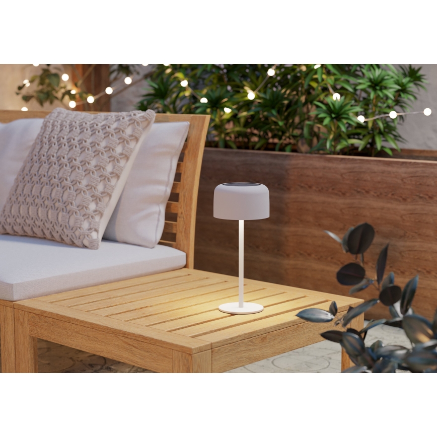 Eglo - LED solcellsuppladdningsbar bordslampa med touchfunktion LED/2,8W/3,7V 1800 mAh IP44 vit