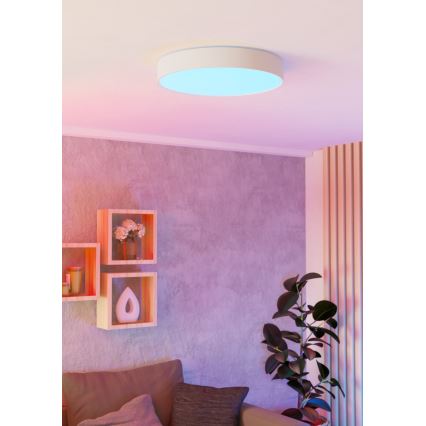 Eglo - LED RGBW Dimmbar taklampa LED/26W/230V 2700–6500K Ø 49 cm vit