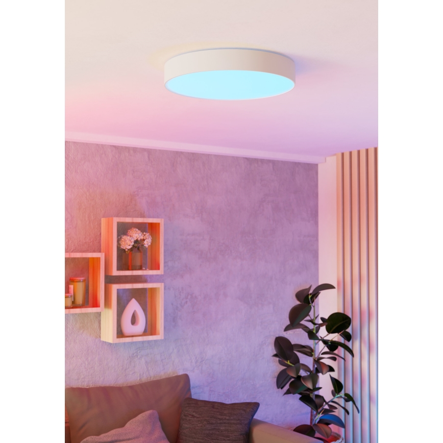 Eglo - LED RGBW Dimmbar taklampa LED/26W/230V 2700–6500K Ø 49 cm vit