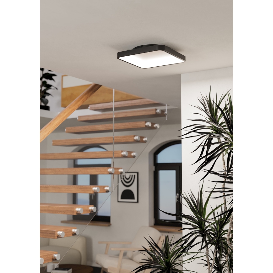 Eglo - LED RGBW dimbar takarmatur LED/20W/230V 2700-6500K 35x35 cm svart