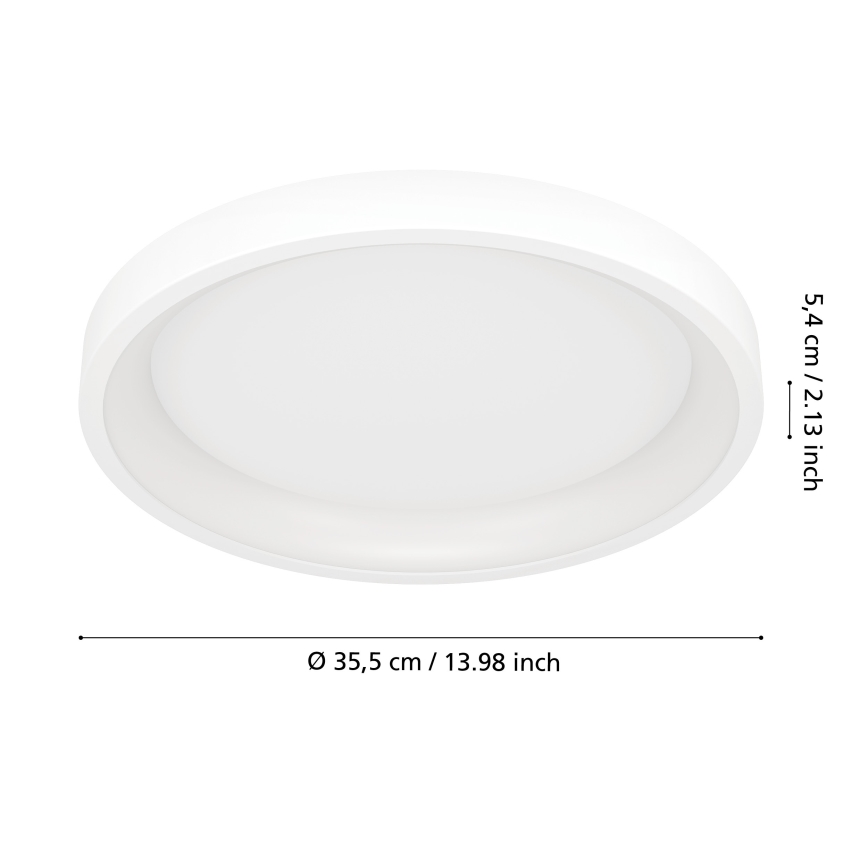 Eglo - LED RGBW Dimbbar taklampa LED/19,6W/230V 2700-6500K Ø 35 cm vit