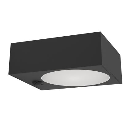Eglo - Solarlampa med LED och sensor, 6,5 W/3,7 V, 2000 mAh, svart