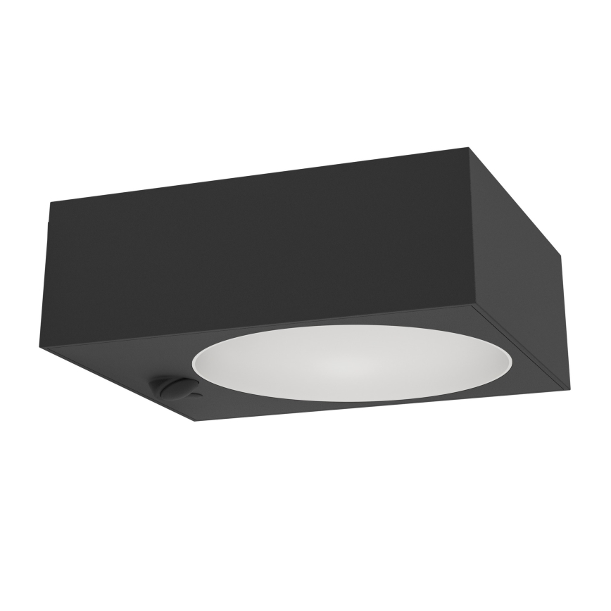 Eglo - Solarlampa med LED och sensor, 6,5 W/3,7 V, 2000 mAh, svart