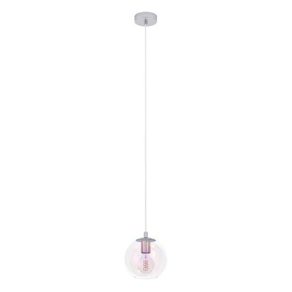 Eglo - Pendellampa med kabel 1xE27/60W/230V blank krom