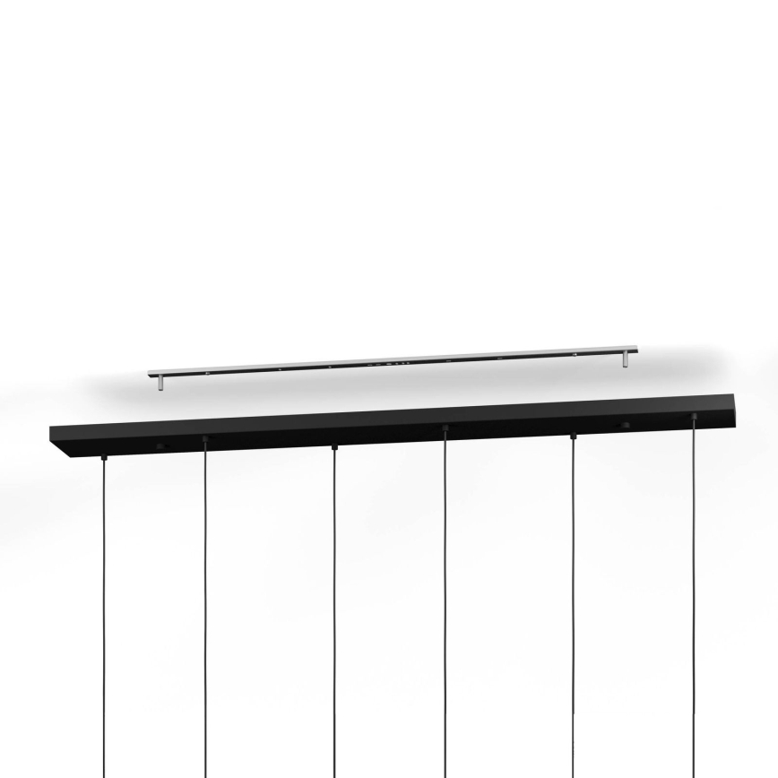 Eglo - Ljuskrona med vajer 10xE27/60W/230V svart/beige/rökfärgad