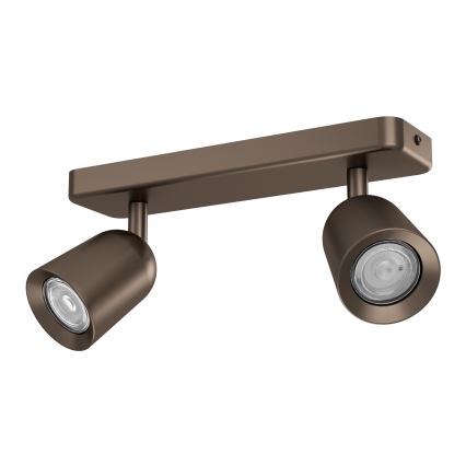Eglo - Spotlampa 2xGU10/10W/230V, brons