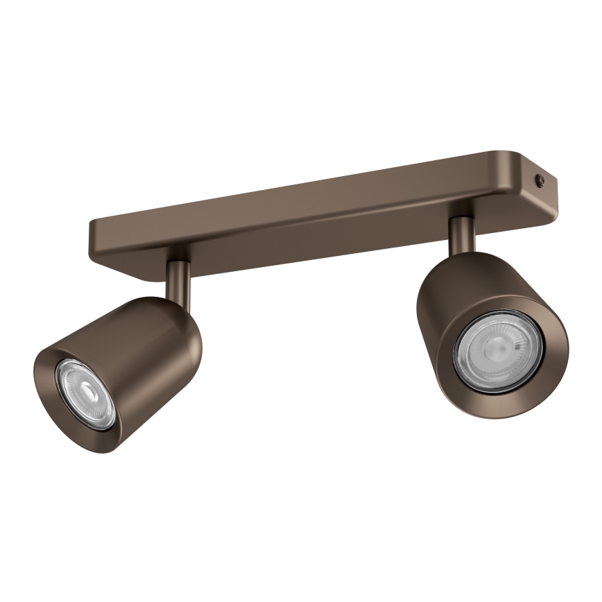 Eglo - Spotlampa 2xGU10/10W/230V, brons