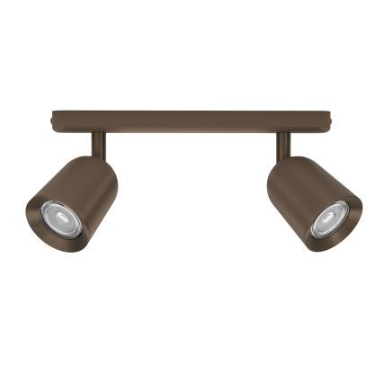 Eglo - Spotlampa 2xGU10/10W/230V, brons