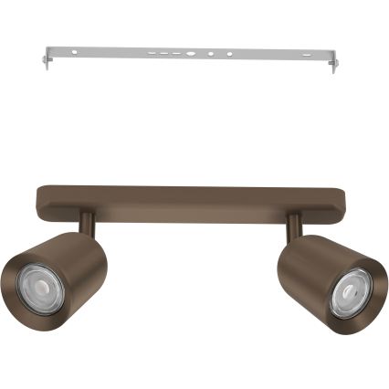 Eglo - Spotlampa 2xGU10/10W/230V, brons