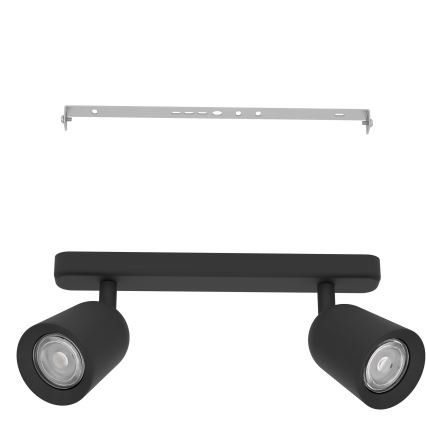 Eglo - Spotlampa 2xGU10/10W/230V svart