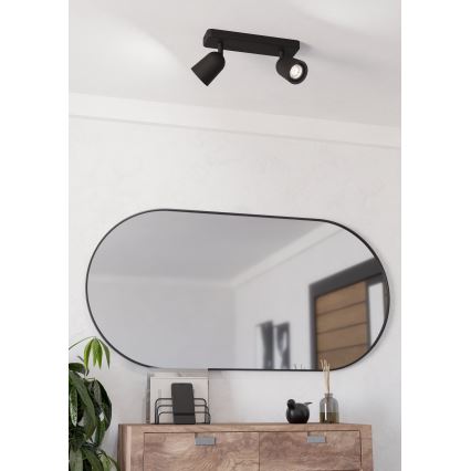 Eglo - Spotlampa 2xGU10/10W/230V svart