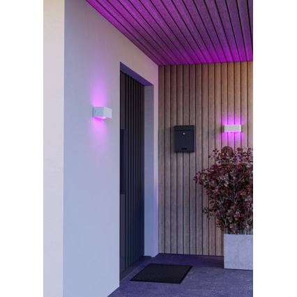 Eglo - LED RGBW Dimbar utomhus vägglampa LED/10W/230V 2700-6500K IP55 vit