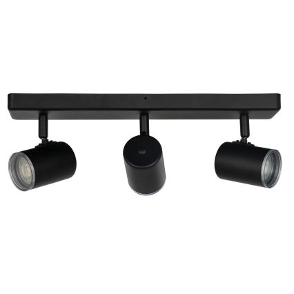 Eglo - Badrumsspotlight 3xGU10/5W/230V IP44 svart