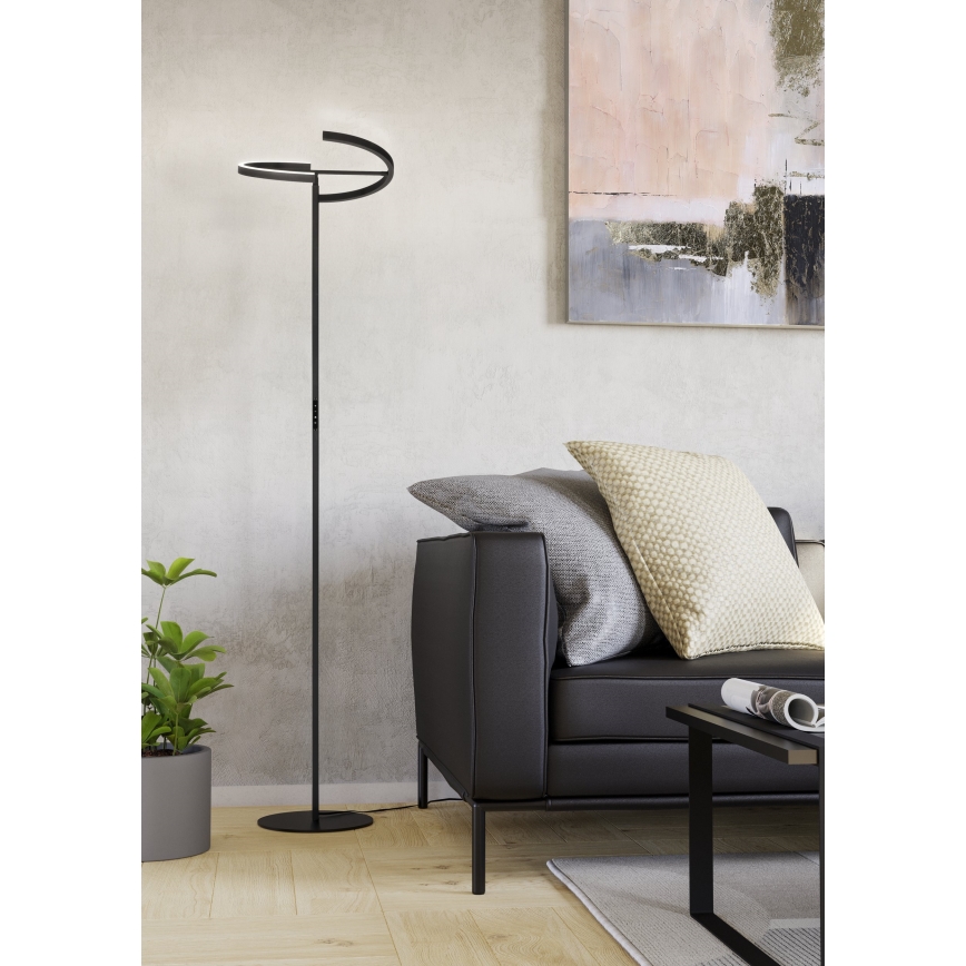 Eglo - LED dimbar golvlampa 2xLED/8,8W/230V svart