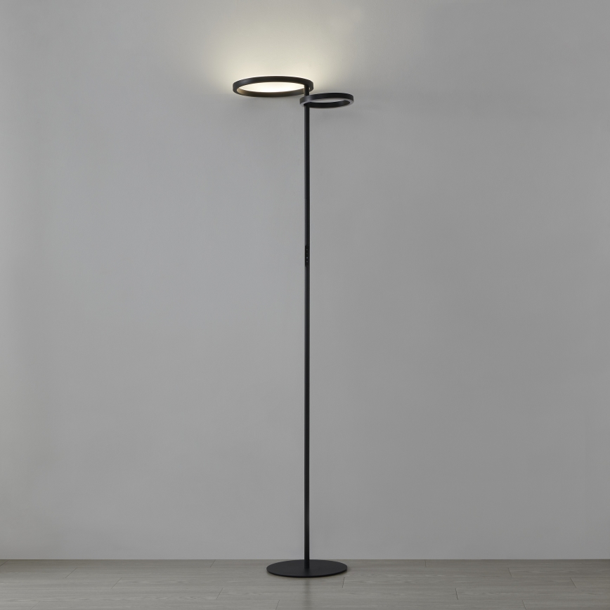 Eglo - Dimbar golvlampa LED/16W/230V + LED/12W svart