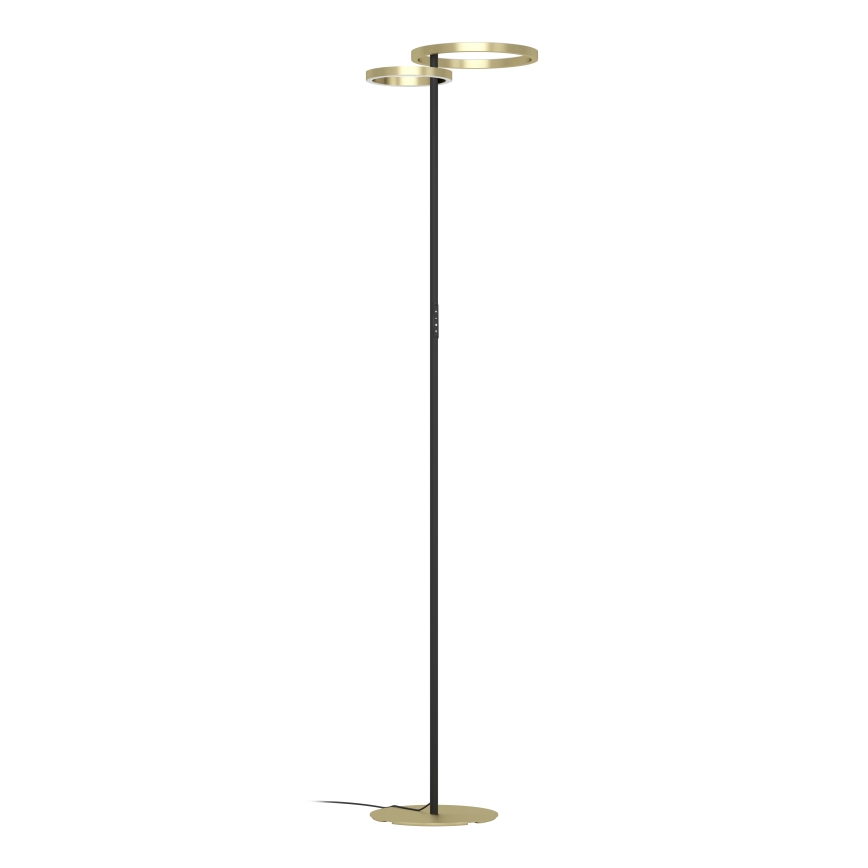 Eglo - LED dimbar golvlampa LED/16W/230V + LED/12W guld/svart