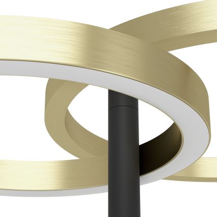 Eglo - LED dimbar golvlampa LED/16W/230V + LED/12W guld/svart