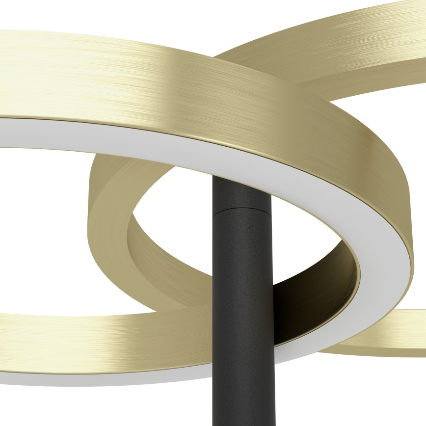 Eglo - LED dimbar golvlampa LED/16W/230V + LED/12W guld/svart