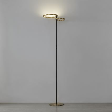 Eglo - LED dimbar golvlampa LED/16W/230V + LED/12W guld/svart