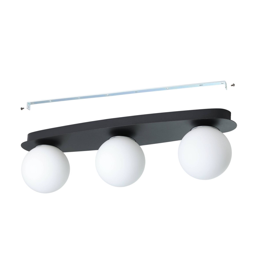 Eglo - LED badrumsplafond 3xG9/4,2W/230V IP44 svart