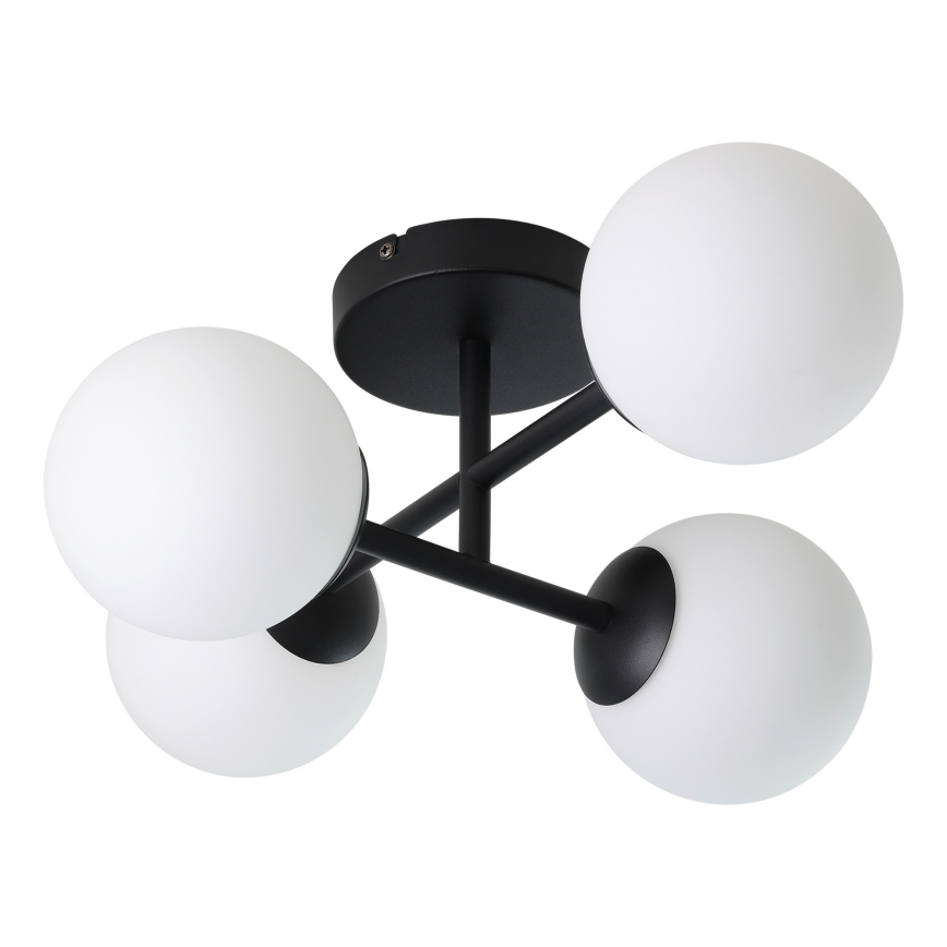 Eglo - LED badrumstaklampa, ytmonterad 4xG9/4,2W/230V IP44, svart