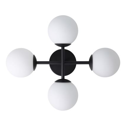 Eglo - LED badrumstaklampa, ytmonterad 4xG9/4,2W/230V IP44, svart