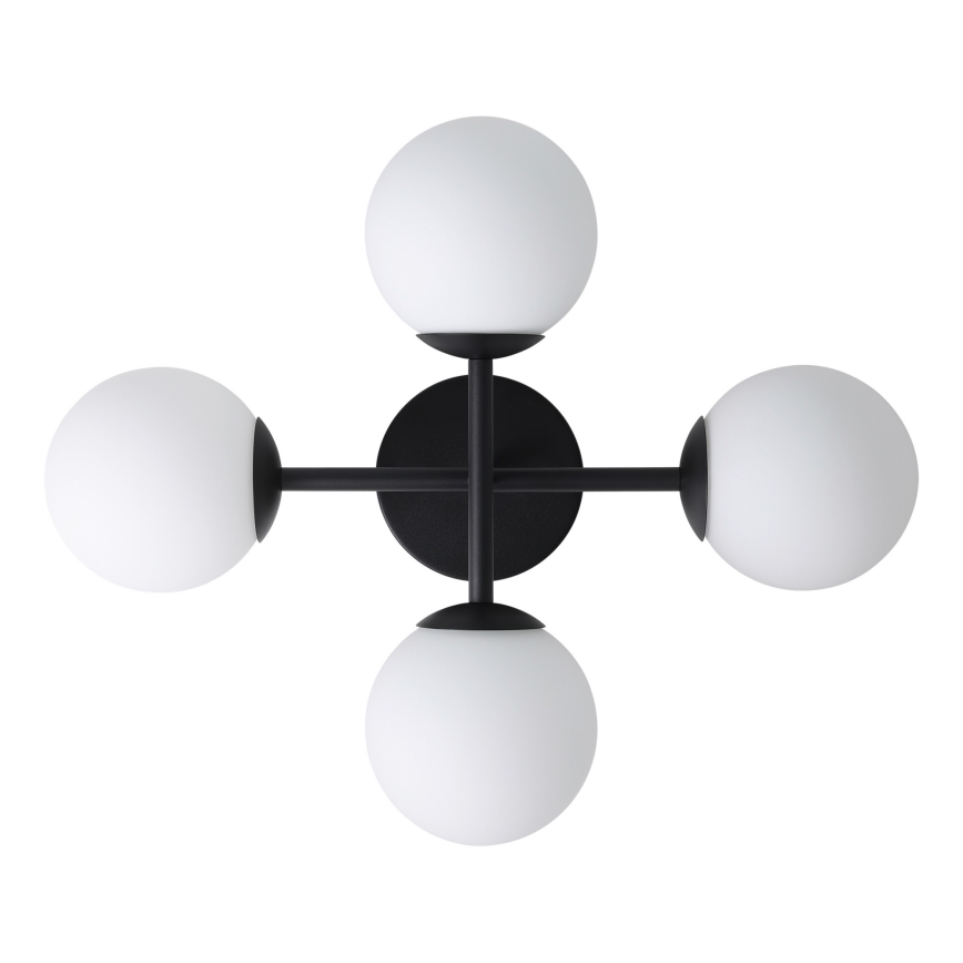Eglo - LED badrumstaklampa, ytmonterad 4xG9/4,2W/230V IP44, svart