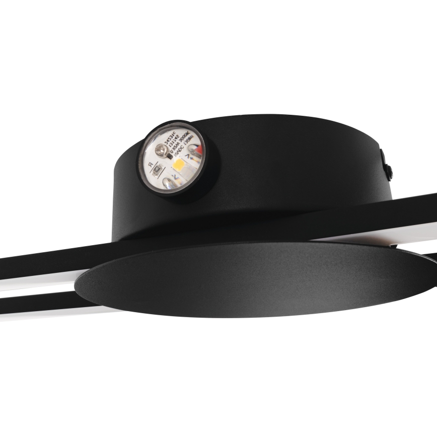 Eglo - LED-vägglampa LED/20W/230V + LED/0,91W svart